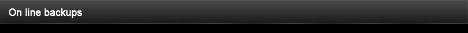 On line backups Header